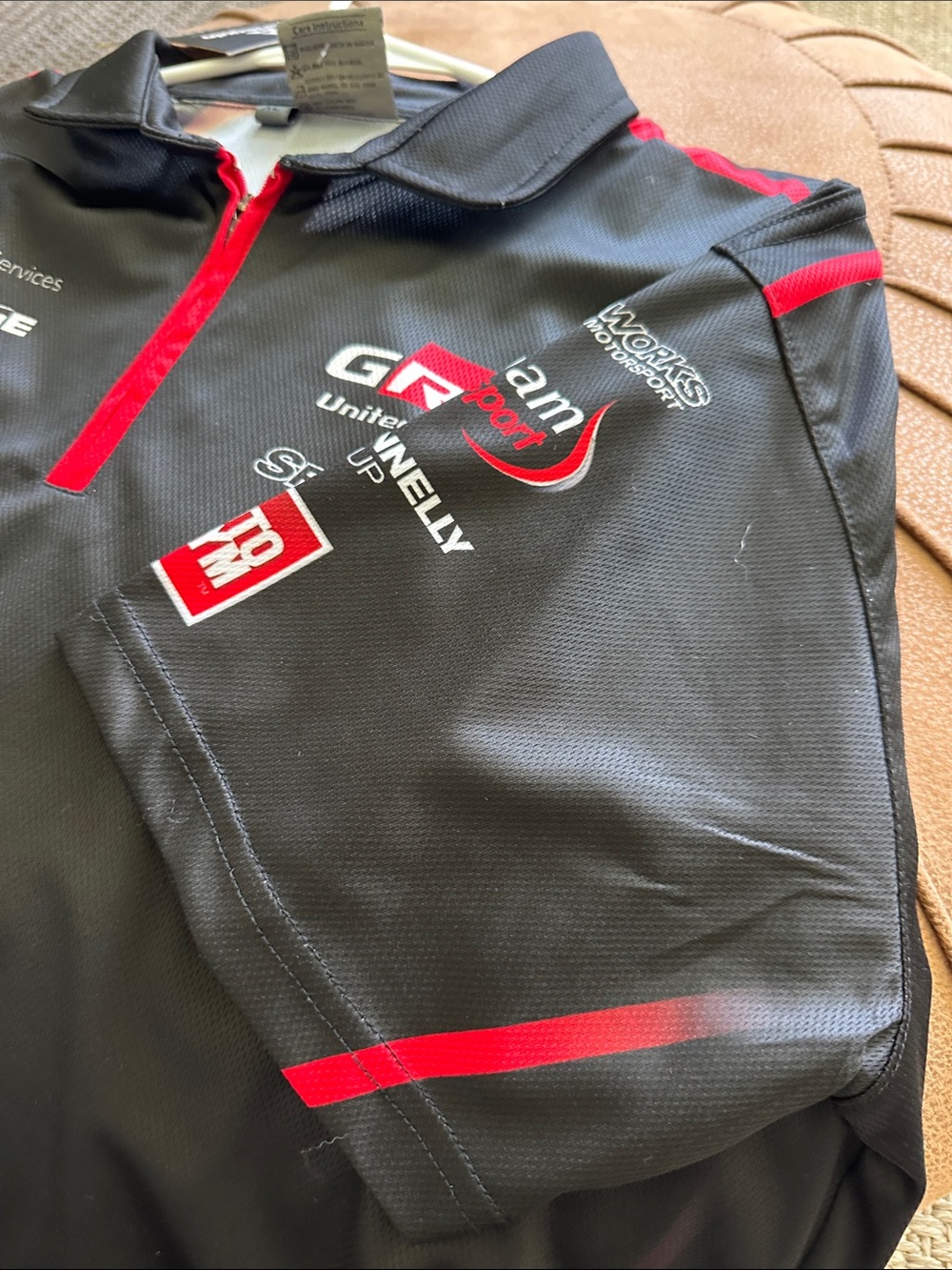 Toyota Racing Black Polo with Red Accents - Picture 8 of 8